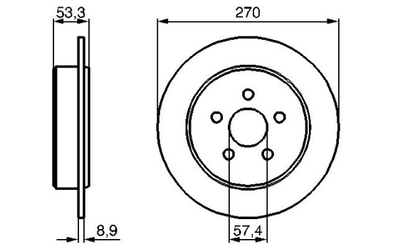 Disque de frein BD438 Bosch, Image 5