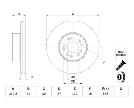 Disque de frein BD450 Bosch, Image 5