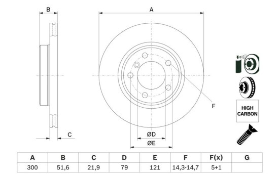 Disque de frein BD493 Bosch, Image 5