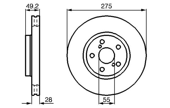 Disque de frein BD504 Bosch, Image 5