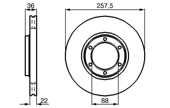 Disque de frein BD516 Bosch