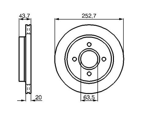 Disque de frein BD524 Bosch, Image 5