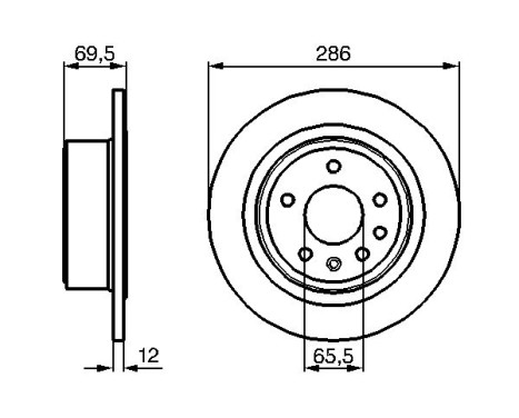 Disque de frein BD528 Bosch, Image 5