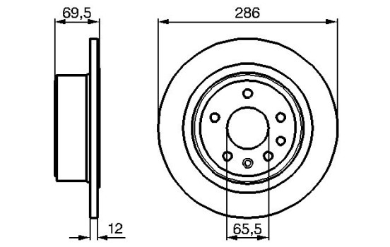 Disque de frein BD528 Bosch, Image 5
