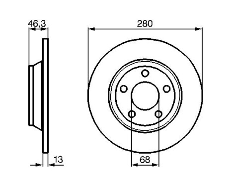 Disque de frein BD533 Bosch, Image 5