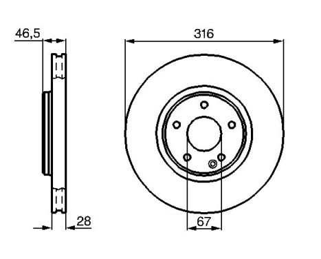 Disque de frein BD543 Bosch, Image 2