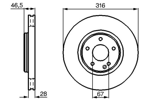 Disque de frein BD543 Bosch, Image 2