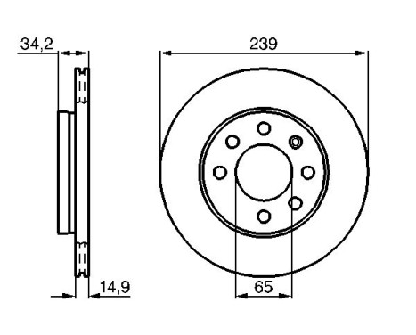 Disque de frein BD545 Bosch, Image 5