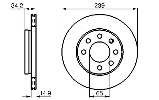 Disque de frein BD545 Bosch, Image 5