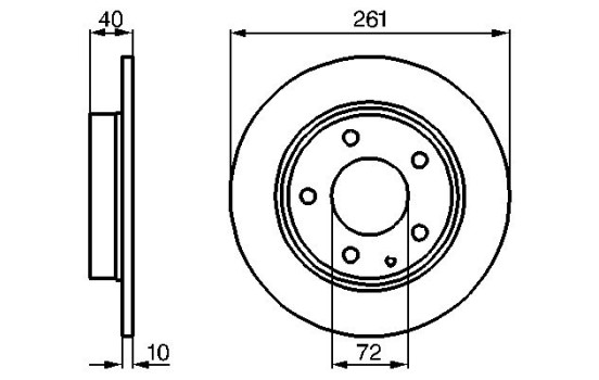 Disque de frein BD551 Bosch, Image 5