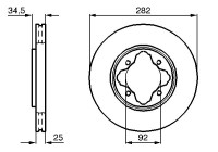 Disque de frein BD552 Bosch