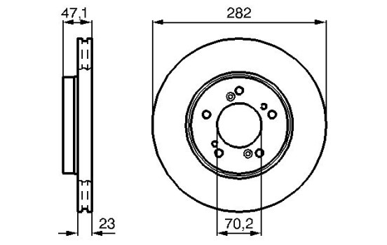 Disque de frein BD583 Bosch, Image 2