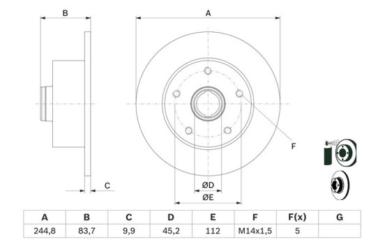 Disque de frein BD672 Bosch, Image 5