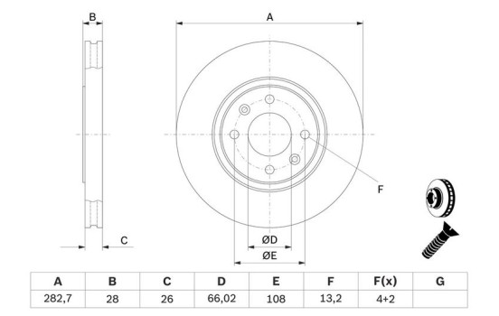 Disque de frein BD732 Bosch, Image 5
