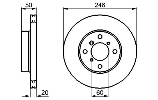Disque de frein BD741 Bosch, Image 5