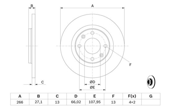 Disque de frein BD747 Bosch, Image 5