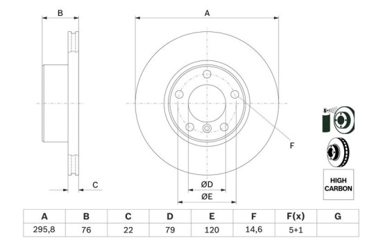 Disque de frein BD748 Bosch, Image 5