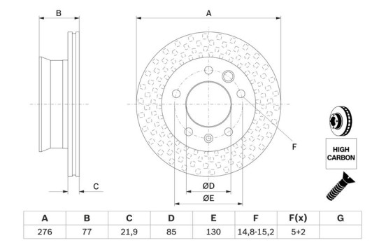 Disque de frein BD749 Bosch, Image 5