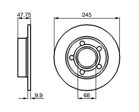 Disque de frein BD787 Bosch, Image 5