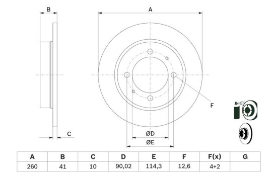 Disque de frein BD797 Bosch, Image 5