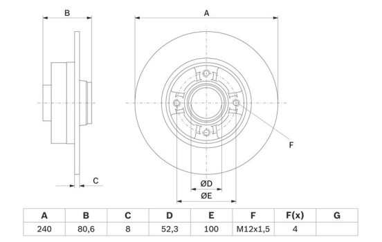 Disque de frein BD901 Bosch, Image 5