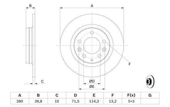 Disque de frein BD971 Bosch, Image 5
