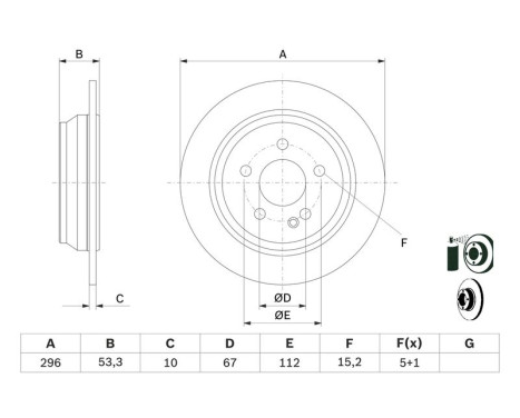 Disque de frein BD976 Bosch, Image 5