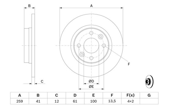 Disque de frein BD992 Bosch, Image 5