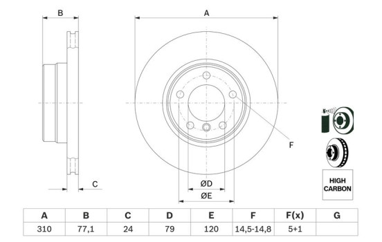 Disque de frein BD994 Bosch, Image 5