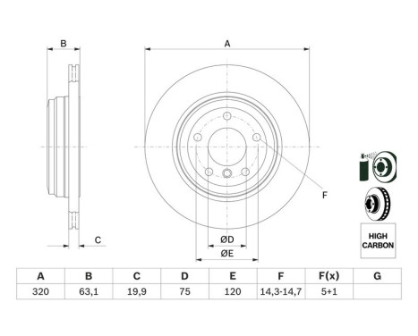 Disque de frein BD995 Bosch, Image 5
