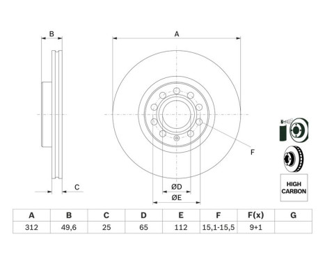 Disque de frein BD997 Bosch, Image 6