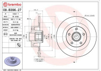 Disque de frein BEARING DISC LINE 08.B396.27 Brembo