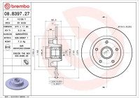 Disque de frein BEARING DISC LINE 08.B397.27 Brembo
