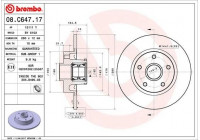 Disque de frein BEARING DISC LINE 08.C647.17 Brembo