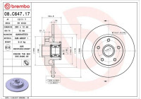 Disque de frein BEARING DISC LINE 08.C647.17 Brembo