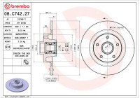 Disque de frein BEARING DISC LINE 08.C742.27 Brembo