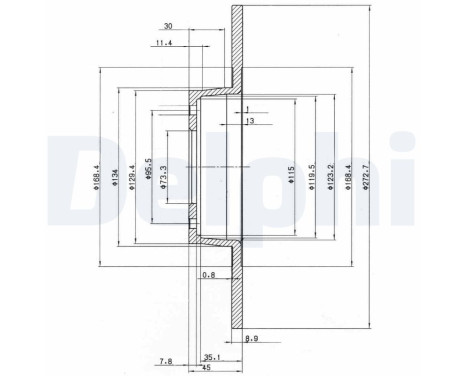Disque de frein BG2015 Delphi