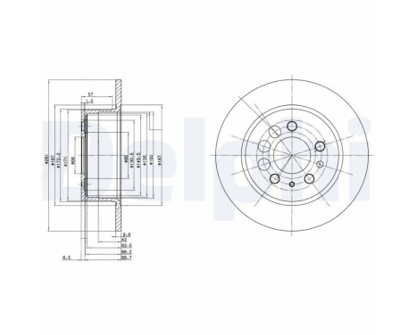 Disque de frein BG2103C Delphi