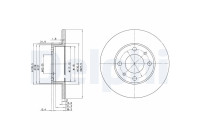 Disque de frein BG2147 Delphi