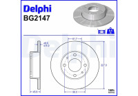 Disque de frein BG2147 Delphi