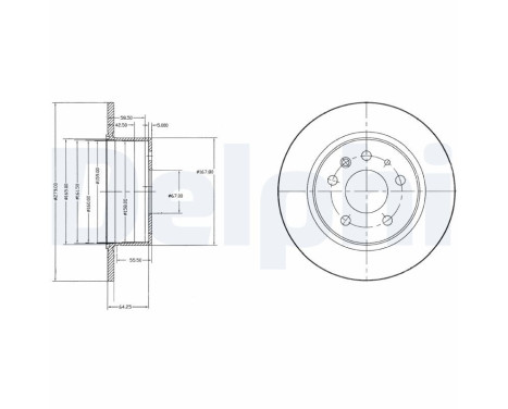 Disque de frein BG2240 Delphi