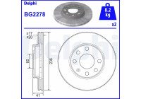 Disque de frein BG2278 Delphi