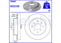 Disque de frein BG2338 Delphi