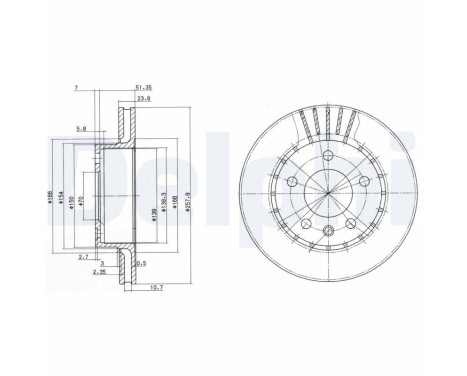 Disque de frein BG2384 Delphi