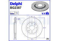 Disque de frein BG2387 Delphi