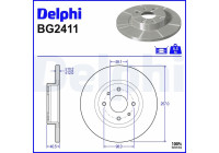 Disque de frein BG2411 Delphi