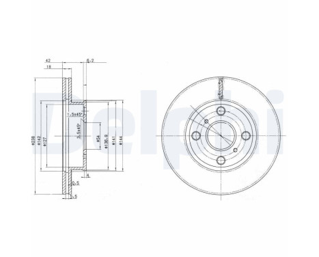 Disque de frein BG2424 Delphi