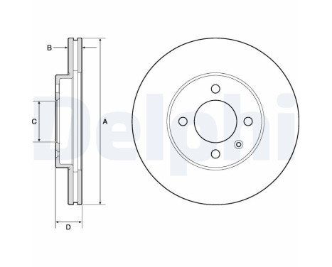 Disque de frein BG2455 Delphi