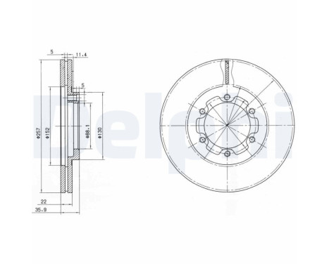 Disque de frein BG2524 Delphi