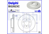 Disque de frein BG2623C Delphi